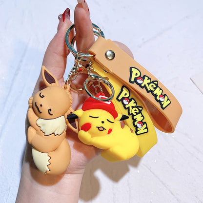 Cute & Adorable Sleeping Baby Pokémon Keychain with Bag Strap