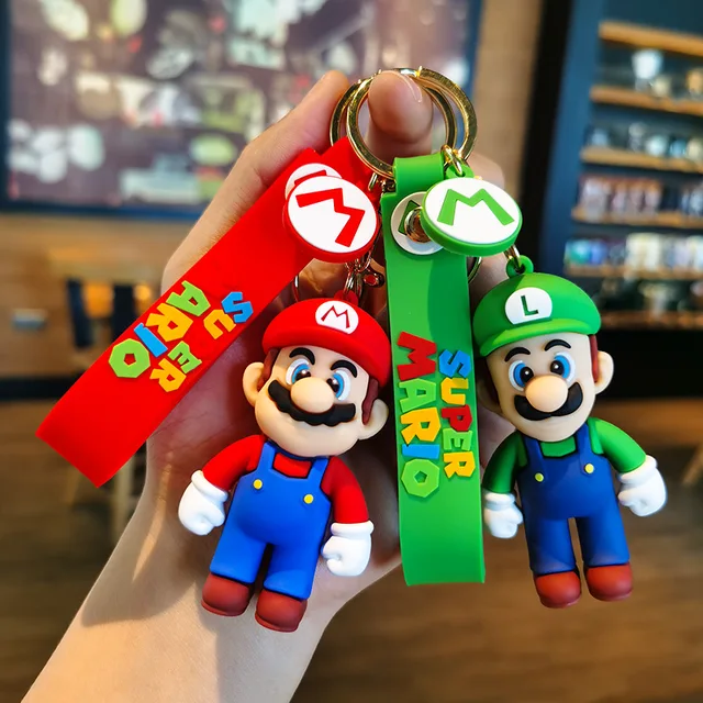 Super Mario & Luigi Rubber Keychain | Comes With A Bag Hook & Hand Strap