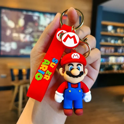 Super Mario & Luigi Rubber Keychain | Comes With A Bag Hook & Hand Strap