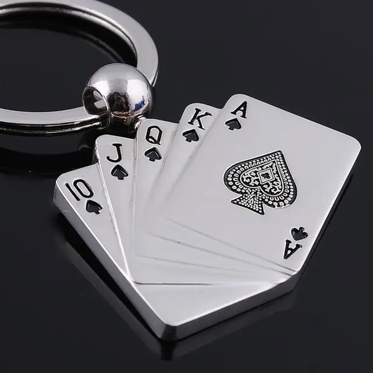 Vegas Style Card Stack Keychain