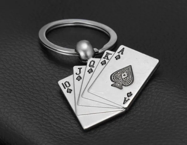 Vegas Style Card Stack Keychain