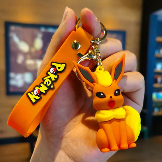 Flareon Pokemon Anime Doll Keychain