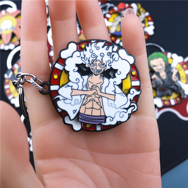 Monkey D. Luffy White Fidget Spinner Keychain - One Piece Collectible