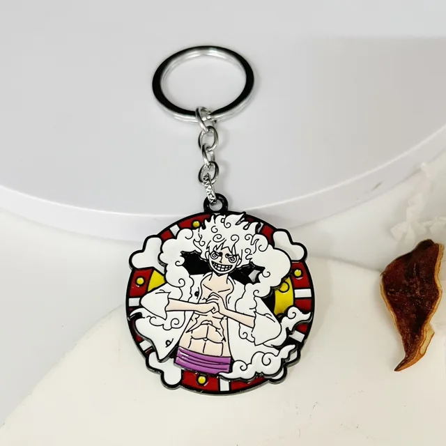 Monkey D. Luffy White Fidget Spinner Keychain - One Piece Collectible