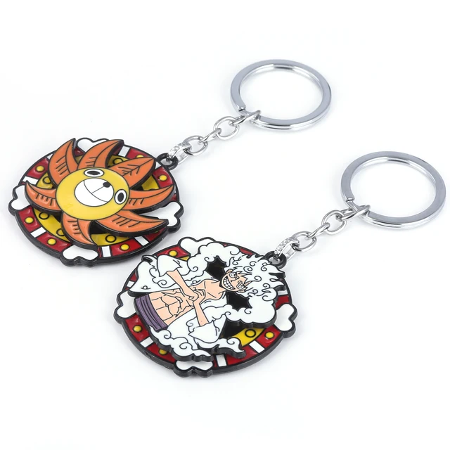 Monkey D. Luffy White Fidget Spinner Keychain - One Piece Collectible