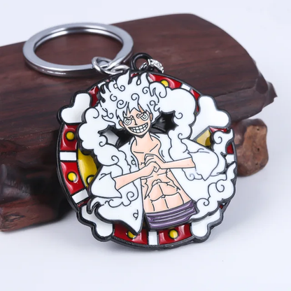 Monkey D. Luffy White Fidget Spinner Keychain - One Piece Collectible