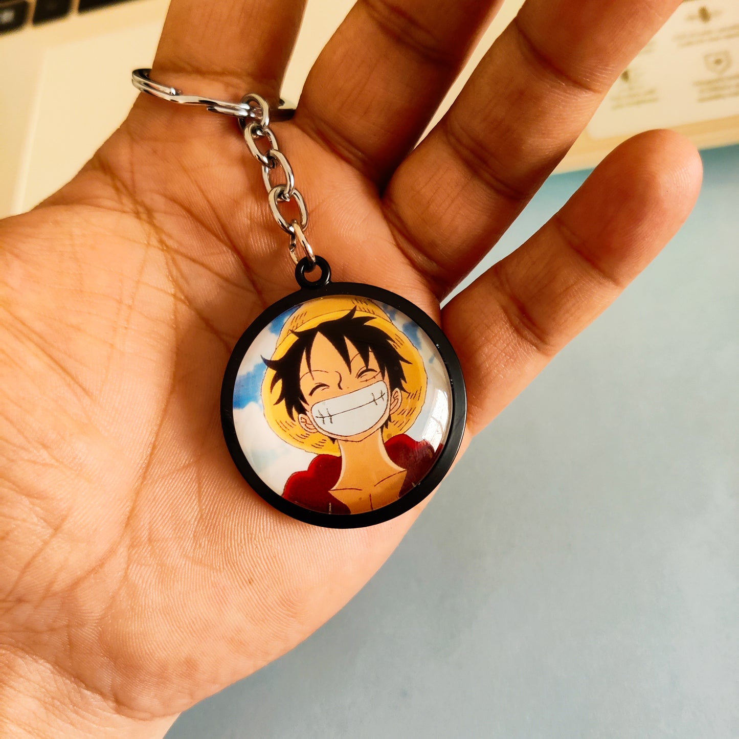 Monkey D. Luffy Face Double-Sided  Keychain