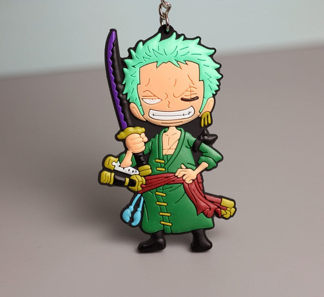 One Piece Roronoa Zoro 2D Rubber Keychain