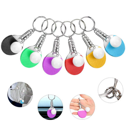 Mini Table Tennis Racket Keychain