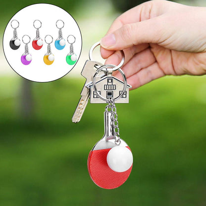 Mini Table Tennis Racket Keychain