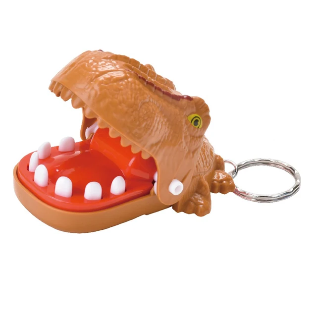 Tricky Finger Trapping Toy Keychain | Dinosaur