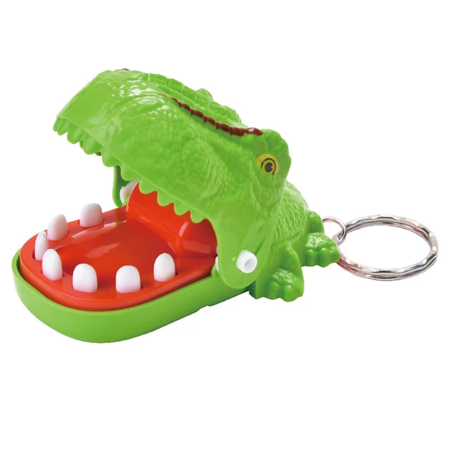 Tricky Finger Trapping Toy Keychain | Dinosaur