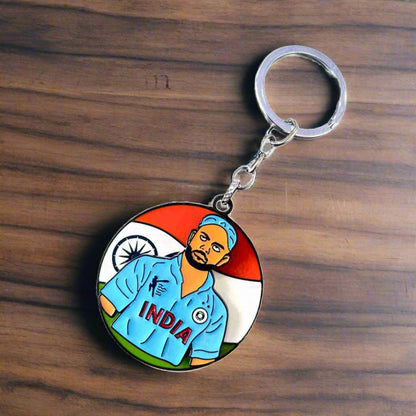 Virat Kohli Spinning Keychain - Iconic Cricket Legend