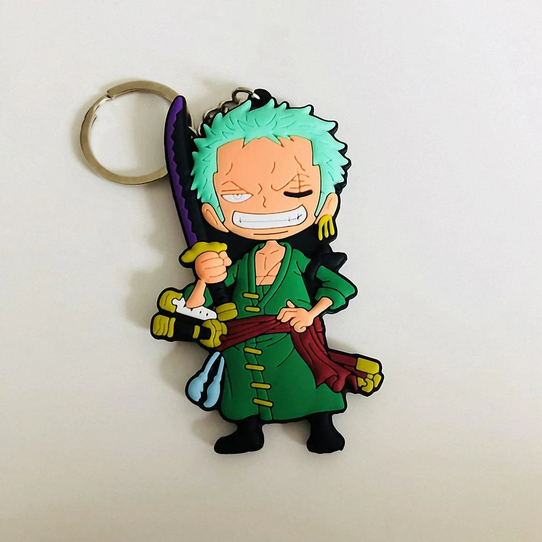 One Piece Roronoa Zoro 2D Rubber Keychain