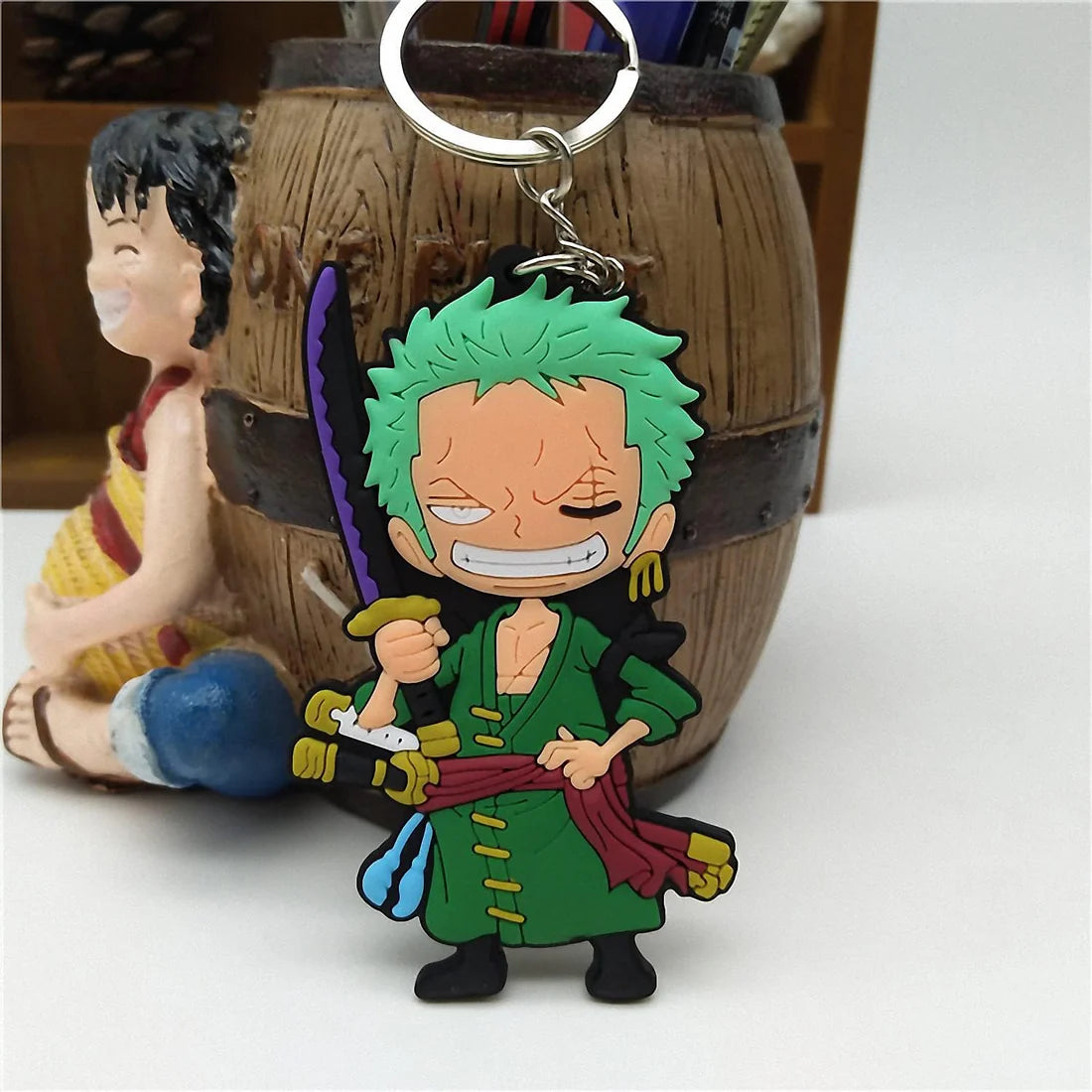 One Piece Roronoa Zoro 2D Rubber Keychain