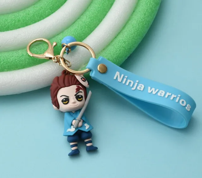 Demon Slayer Anime Keychain | Tanjiro & Zenitsu Rubber Keychain